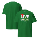 T-shirt unisex LIVE STRONG – Colori intensi