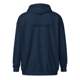Felpa con cappuccio e zip "Imperfect but Real"