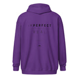 "Imperfect but Real" zip-up hoodie